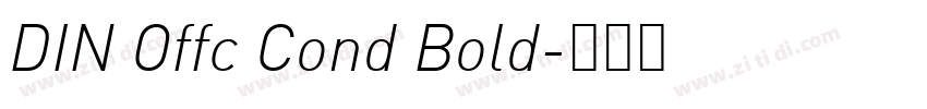 DIN Offc Cond Bold字体转换